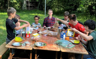 Hier kochen wir zusammen auf unserer Scout-Übernachtung.